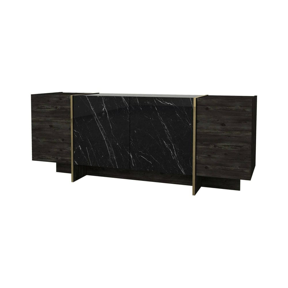 buffet effet bois or