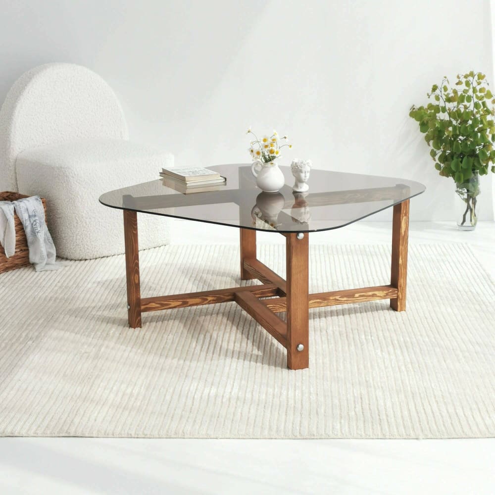 Couchtisch aus braunem Eichen-Massivholz - Maisons Du Monde
