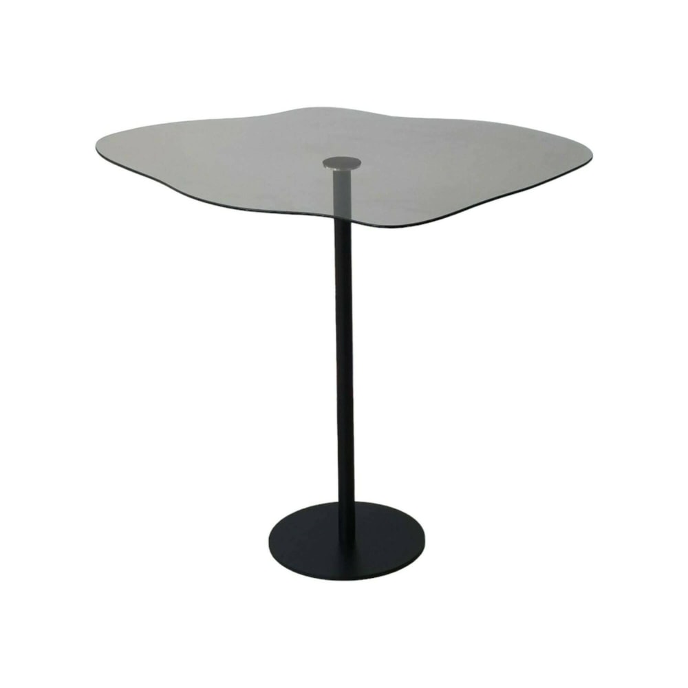 Table basse en verre noir 60x45 h50 cm