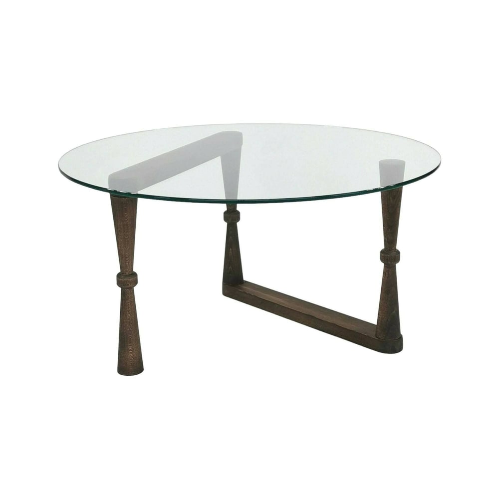 Dmora Couchtisch aus Massivholz nussbraun style modern - -