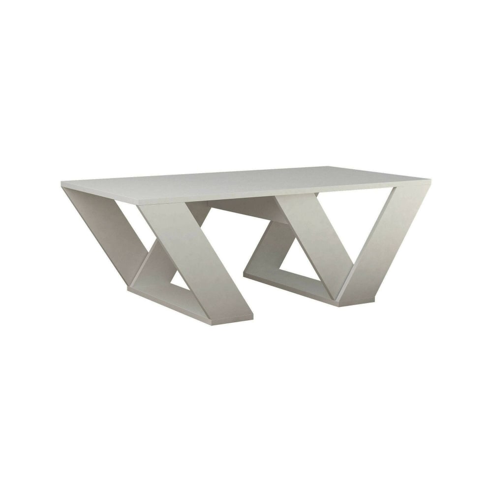 Dmora Wohnzimmertisch Holzeffekt weiß 110x60 h40 cm style modern - Holz