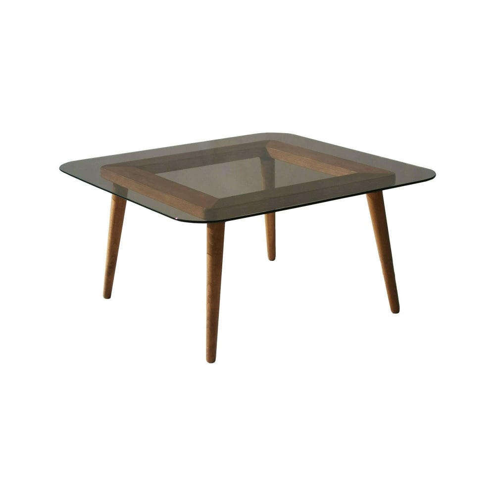 Dmora Couchtisch aus Massivholz in Braun-Bronze style modern Braun