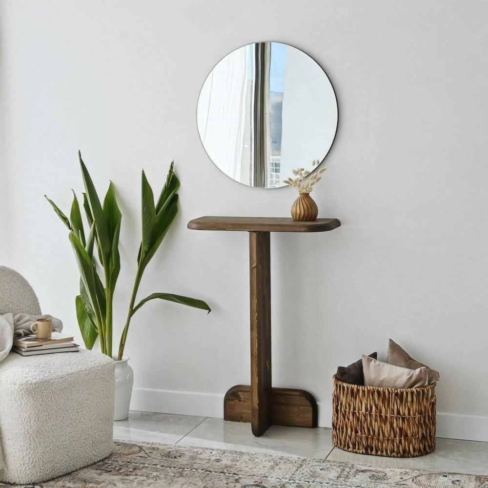 Console en bois beige 80x25 h85 cm - Maisons du Monde