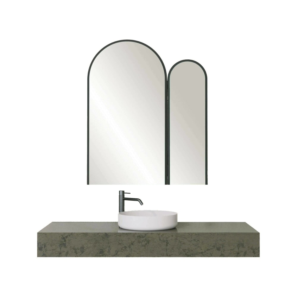 Dmora Meuble sous lavabo effet bois noir 50x12 h45 cm style contemporain Noir Bois - 50x45x12cm