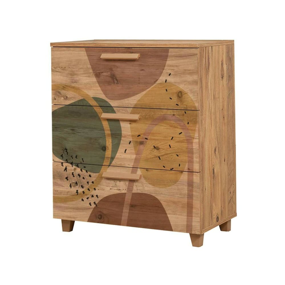 Dmora Kommode Holzeffekt eiche 80x43 h95 cm style modern Braun Holz