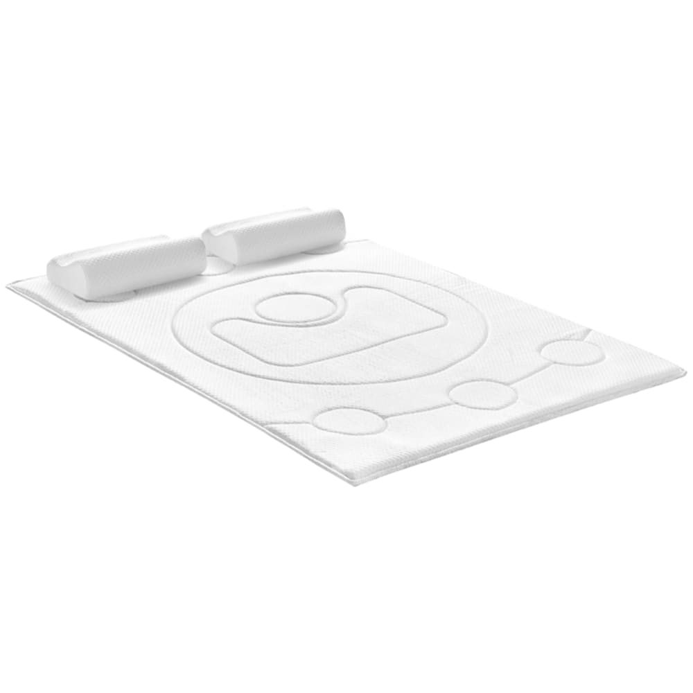 Pack 1 surmatelas 140x190 cm et 2 oreillers 50x30 cm mémoire blanc - Maisons du Monde