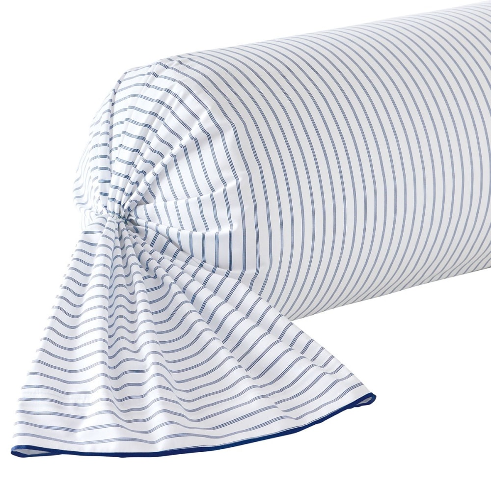 Taie de traversin percale blanc 43x210 cm