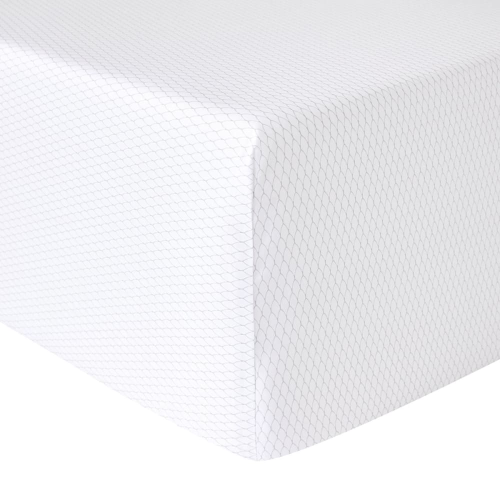 Drap housse percale blanc 90x200 cm