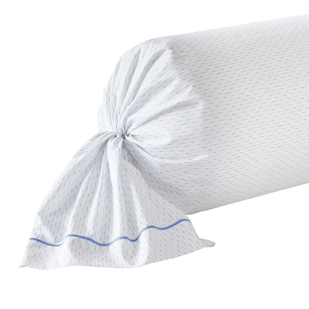 Taie de traversin percale blanc 43x210 cm