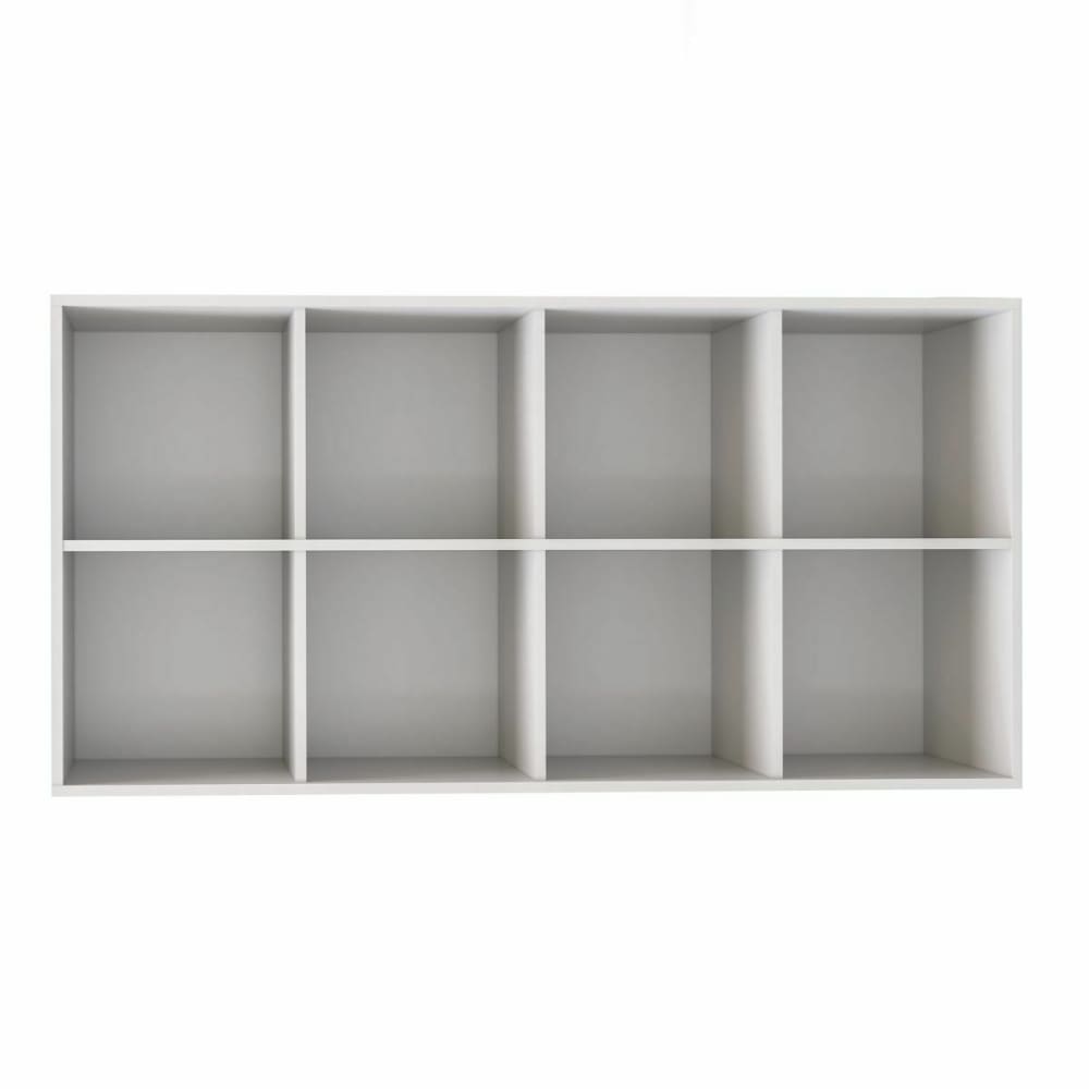 Meuble de rangement 8 cases effet bois blanc (ID Kids) - Image 1