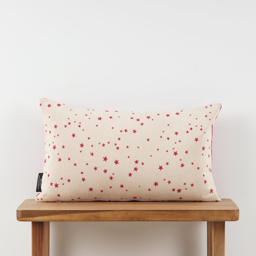 Housse de coussin jacquard réversible multicolore 30x50cm