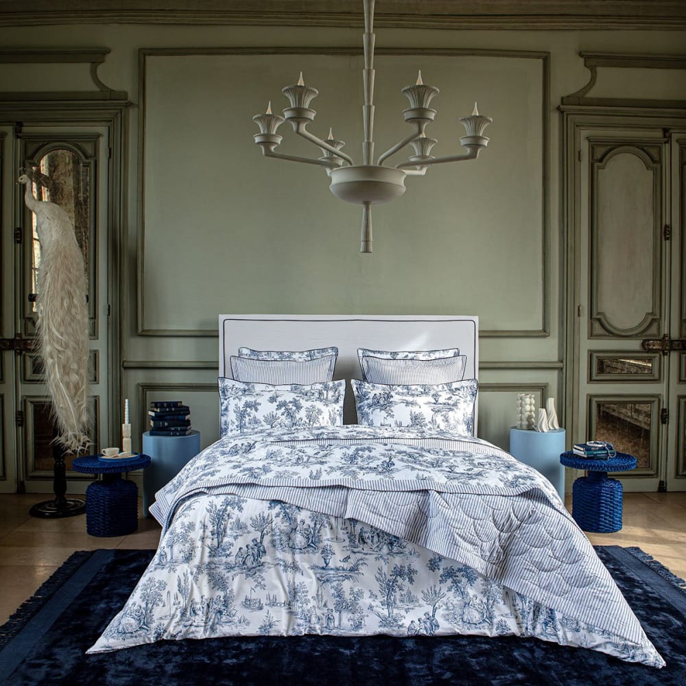 Drap plat percale bleu foncé 270x295 cm — vue 4