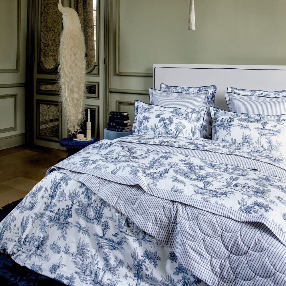 Housse de couette percale bleu foncé 260x240 cm — vue 4
