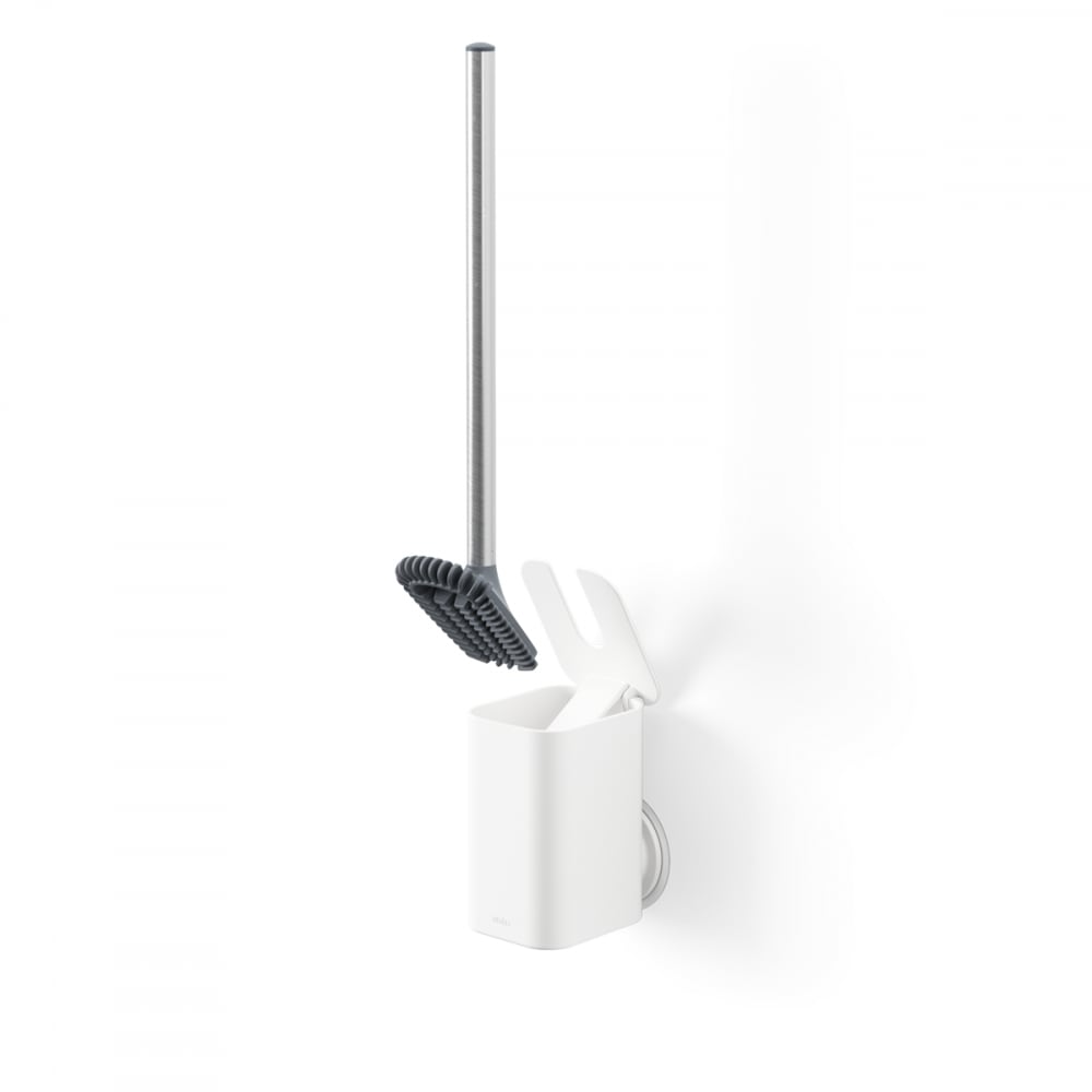 Brosse wc adhésive polypropylène blanc — Beyit