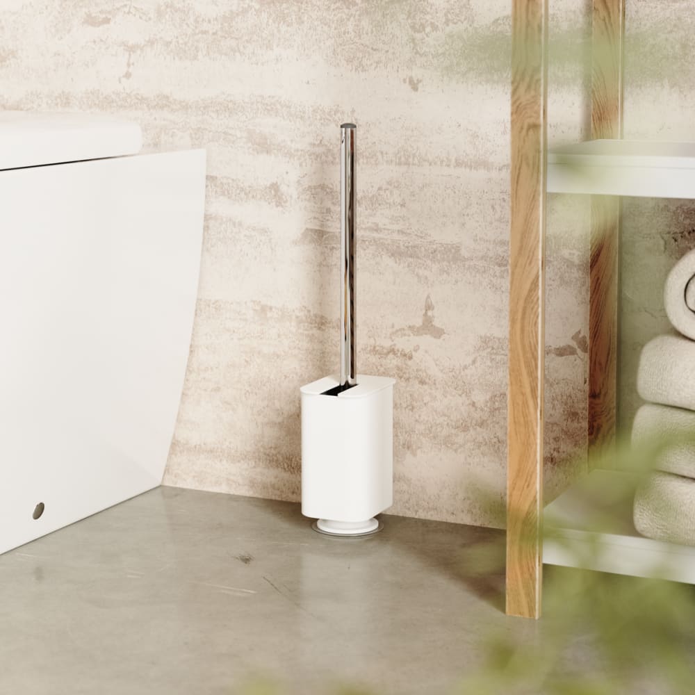 Brosse wc adhésive polypropylène blanc — vue 3