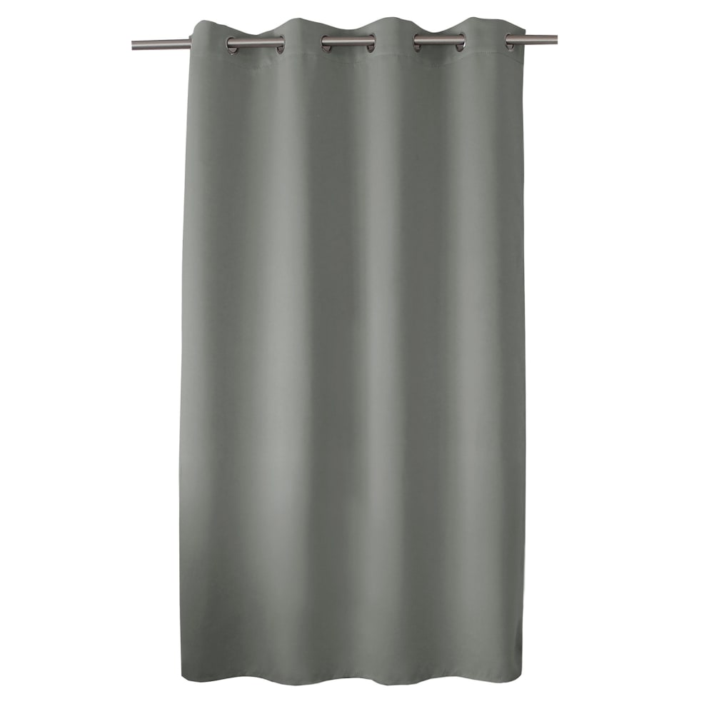 Rideau occultant uni sobre polyester gris clair 140x180 cm - Maisons du Monde