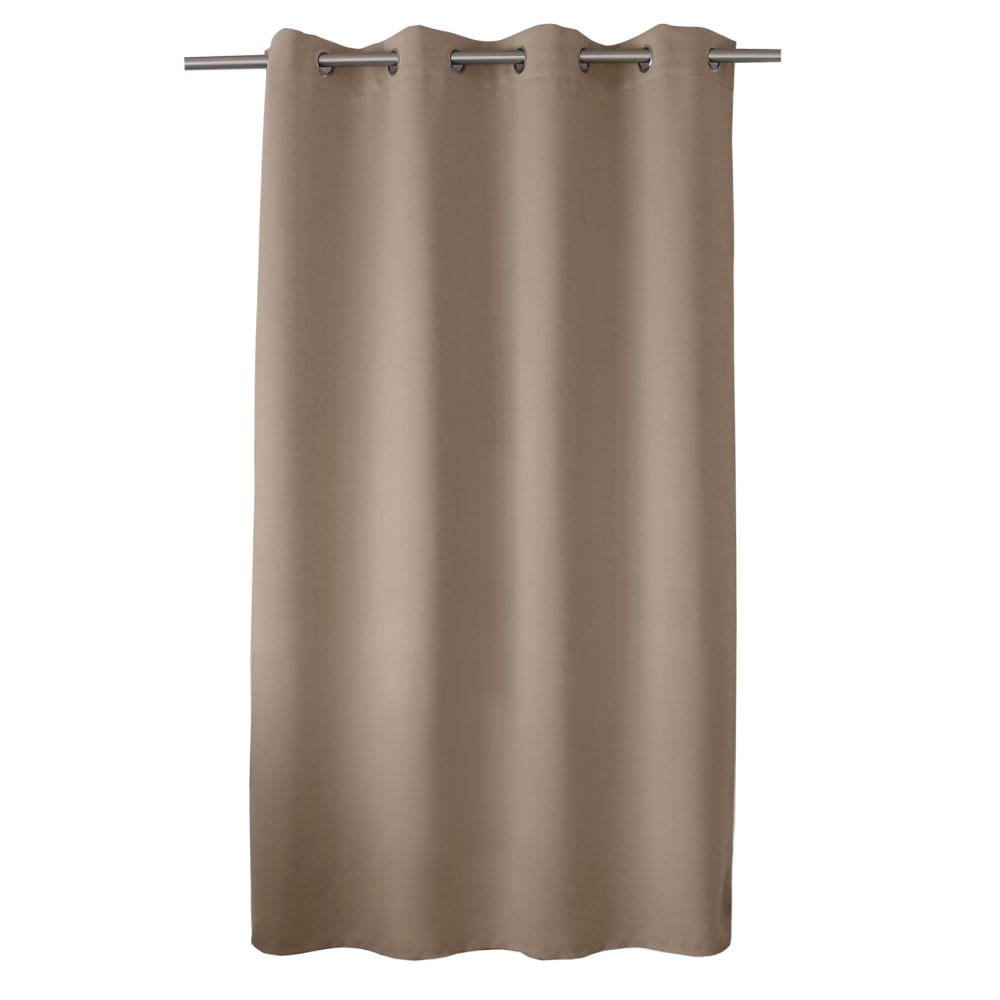 Rideau occultant uni sobre polyester naturel 140x180 cm - Maisons du Monde