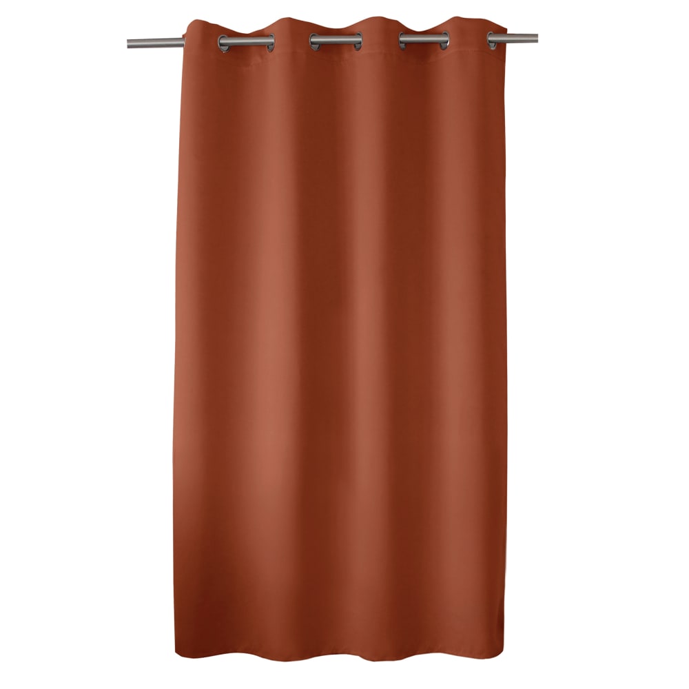 Rideau thermique en microfibre doublée polyester terracotta 135x180 cm - Maisons du Monde
