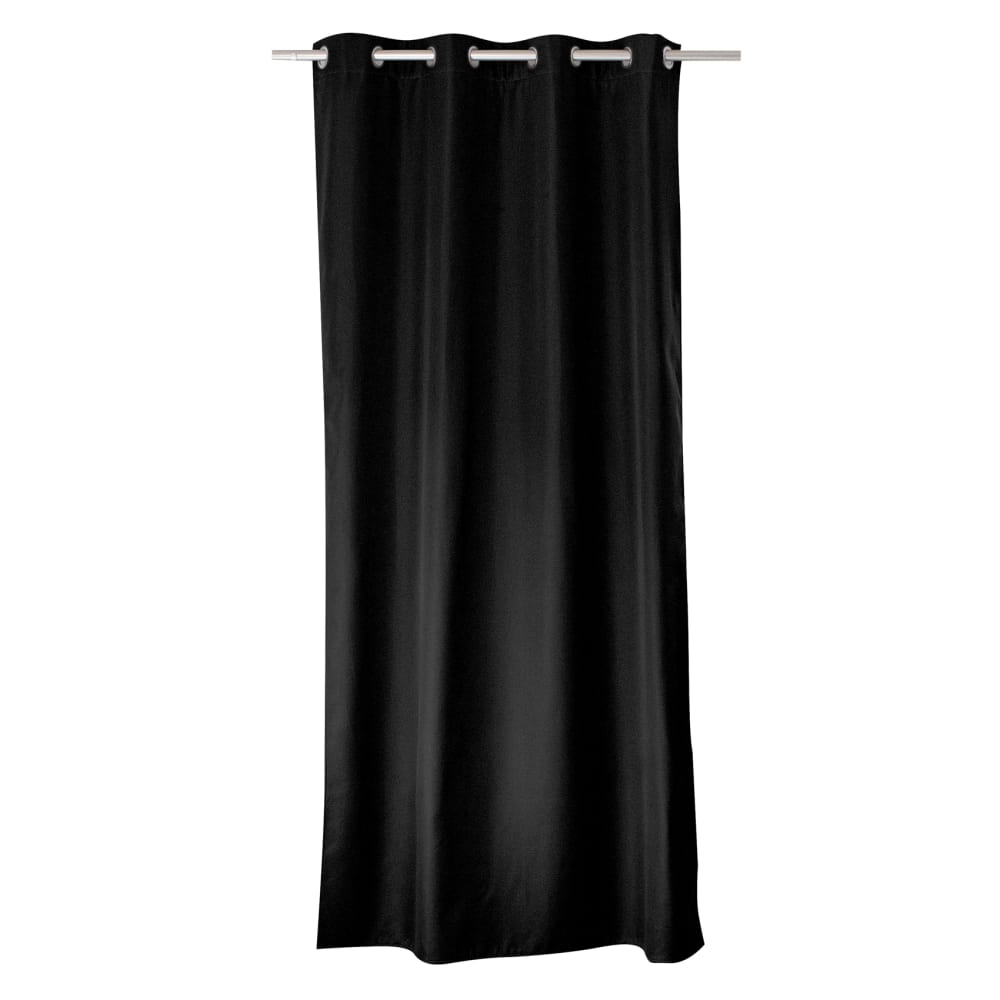 Rideau thermique en microfibre doublée polyester noir 135x180 cm - Maisons du Monde