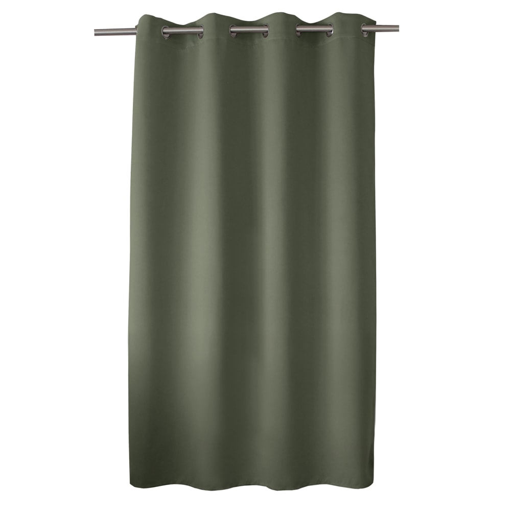 Rideau thermique en microfibre doublée polyester vert 135x180 cm - Maisons du Monde