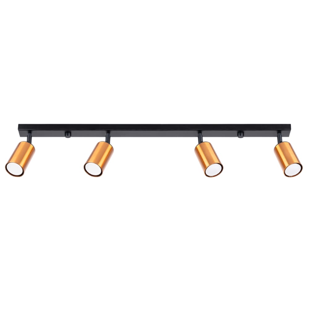 Plafonnier acier noir H 19 cm