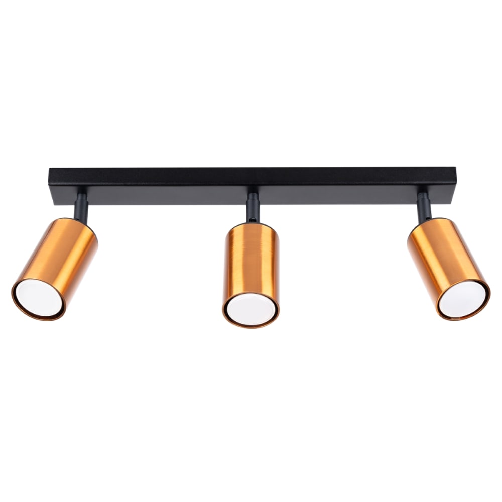 Plafonnier acier noir H 19 cm