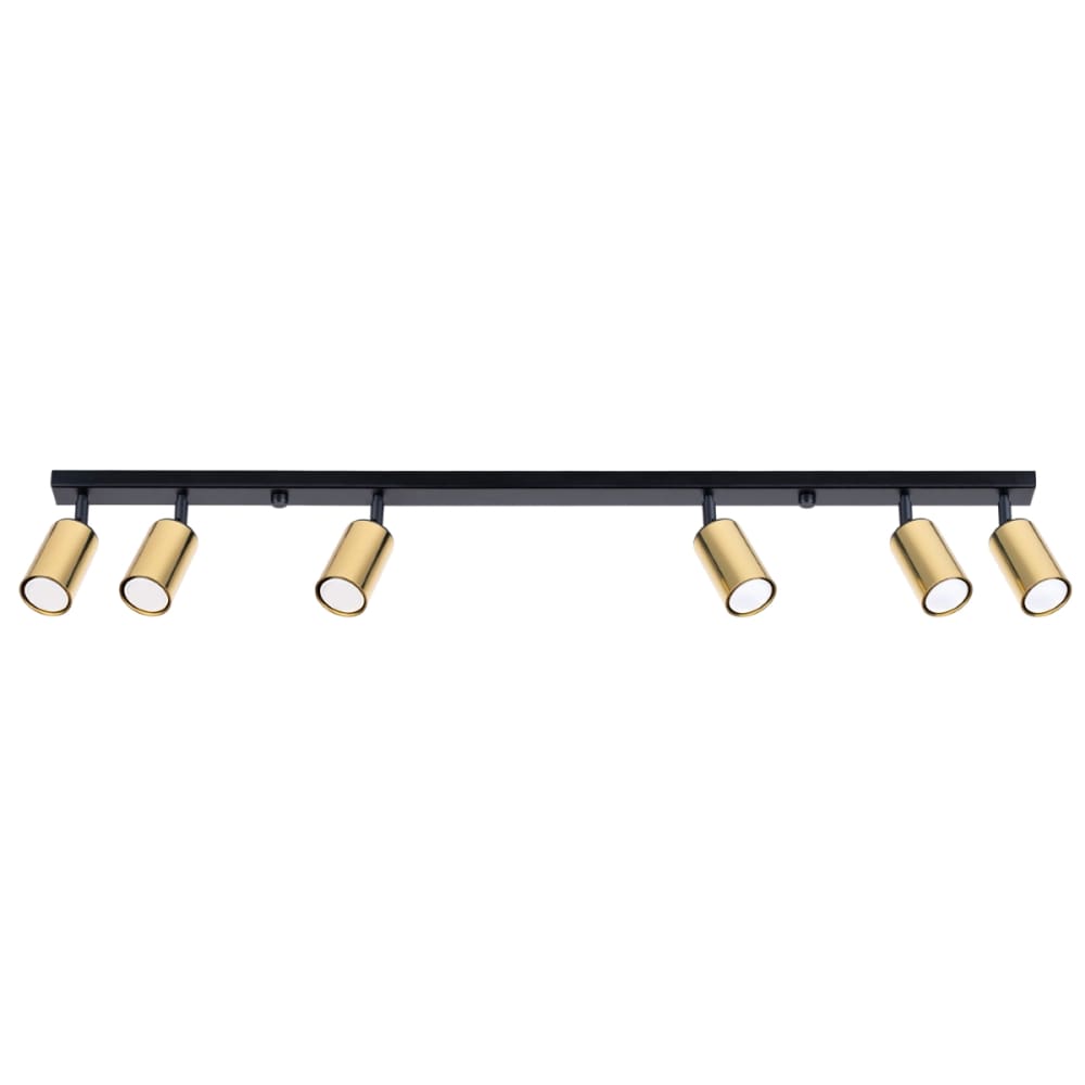 Plafonnier acier doré H 19 cm