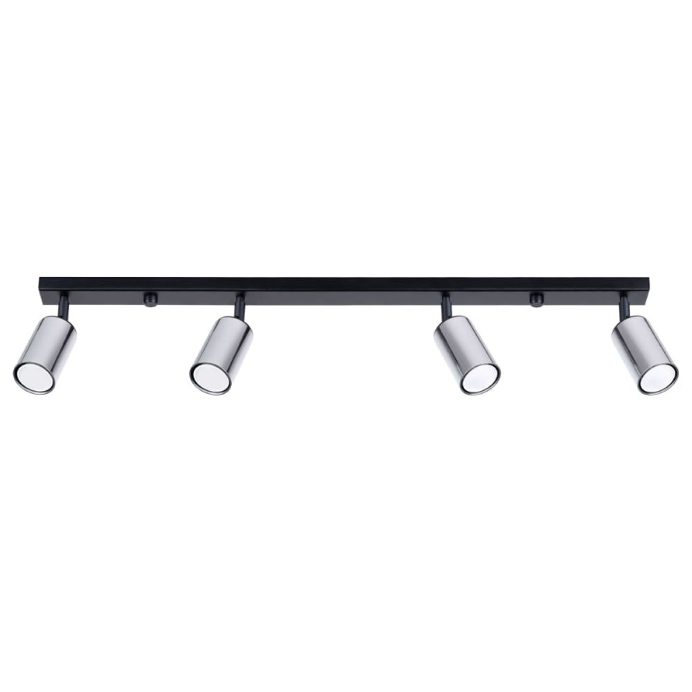 Plafonnier acier noir H 19 cm