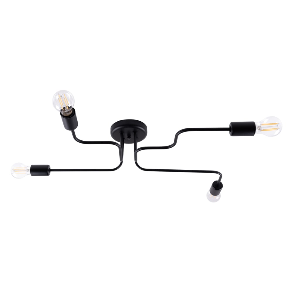 Sollux Lighting Deckenlampen aus Stahl in Schwarz style classic chic Schwarz Stahl