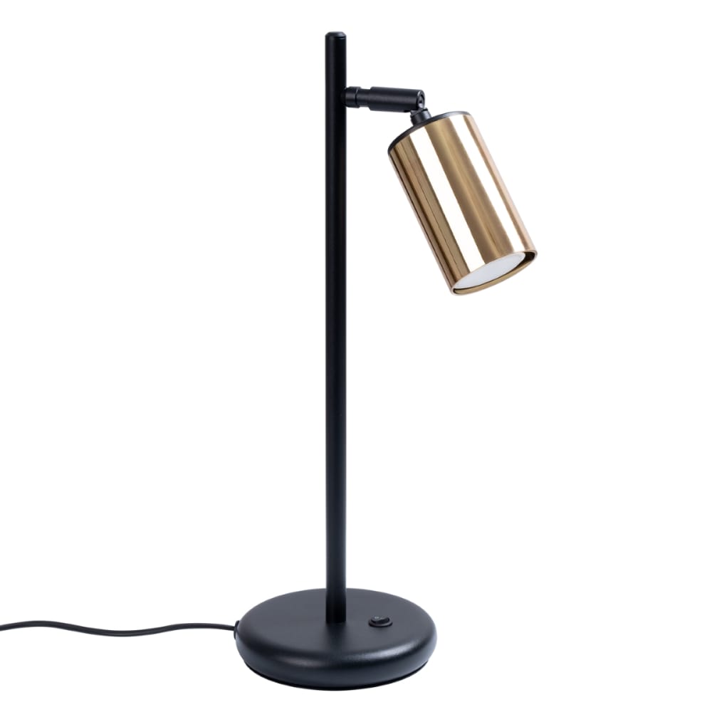 Lampes de bureau acier doré H 44 cm