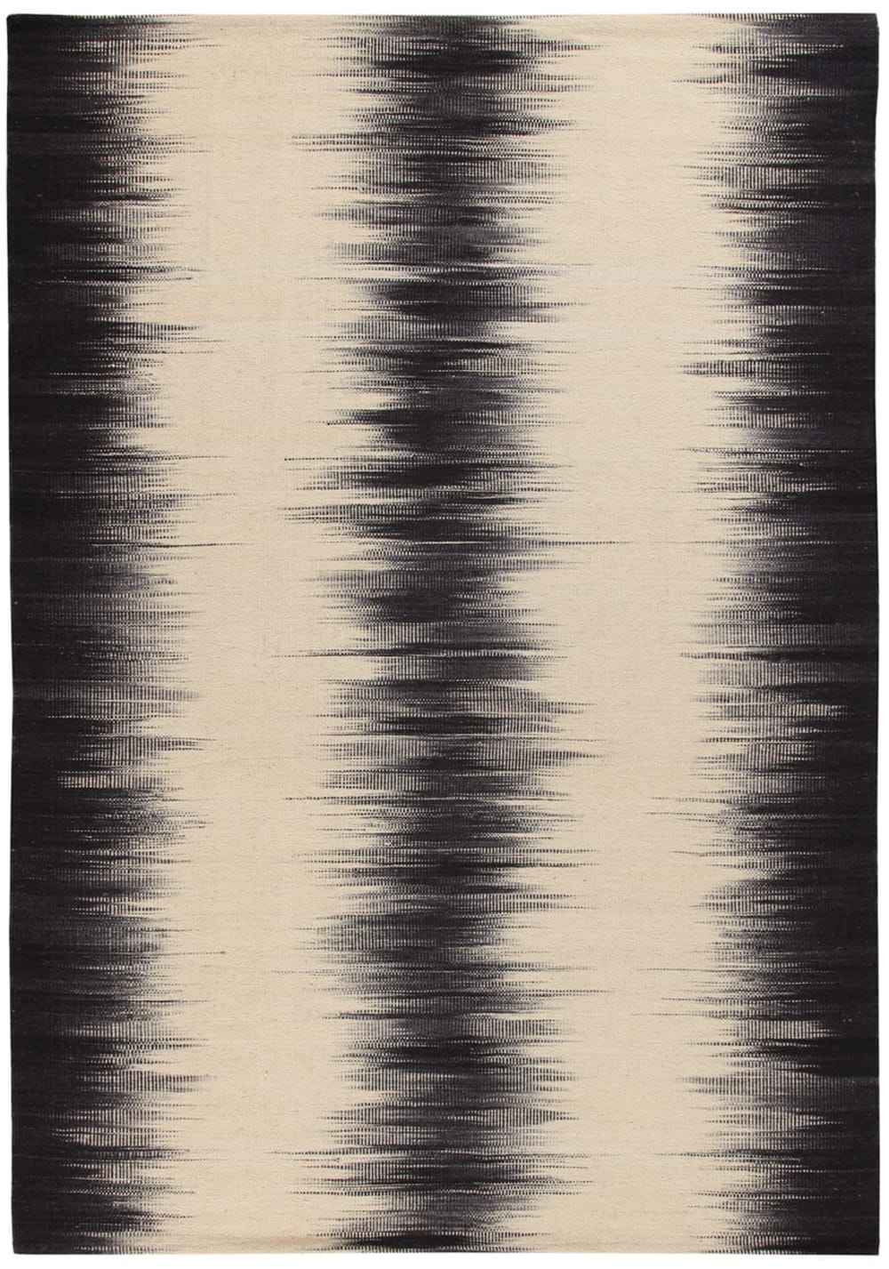 Carpet Living Teppich aus Wolle, 160x230cm, schwarz Mehrfarbig Wolle