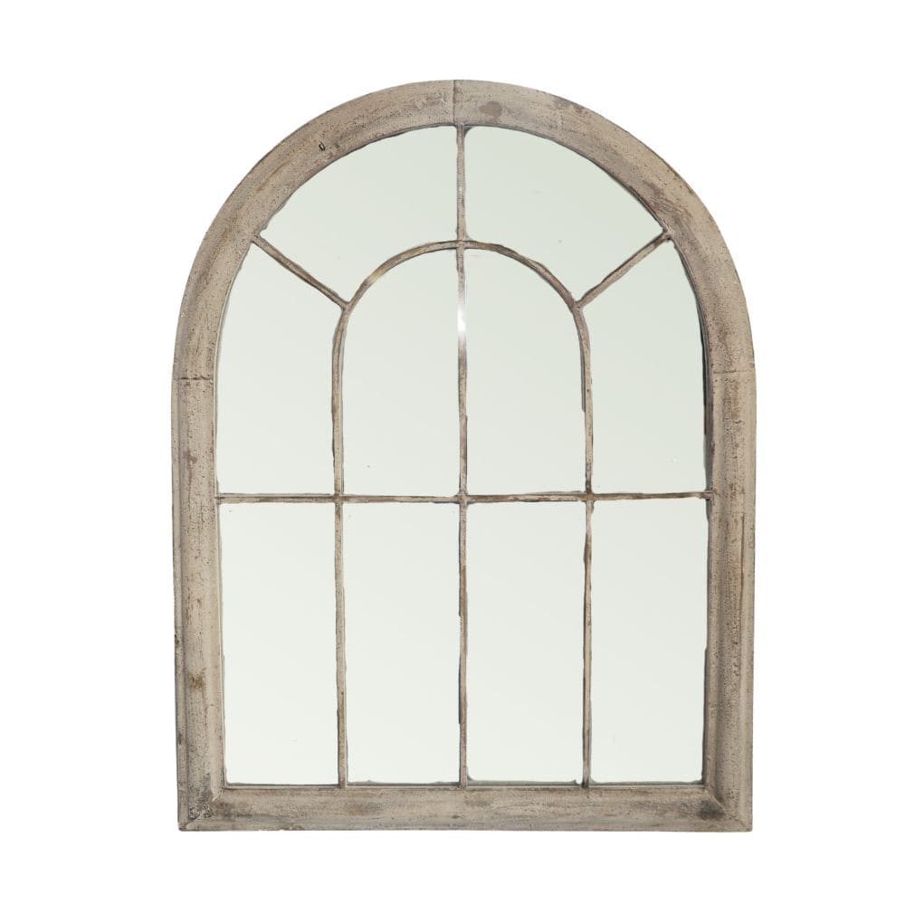 Miroir mural vintage métal antique gris fenêtre 69 x 5 x 88 cm