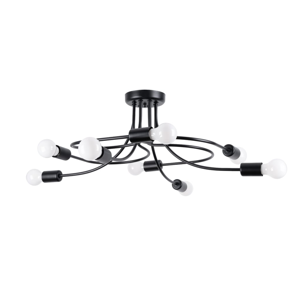 Sollux Lighting Kronleuchter aus Stahl in Schwarz style classic chic Schwarz Öko-Tex Zertifikat Stahl
