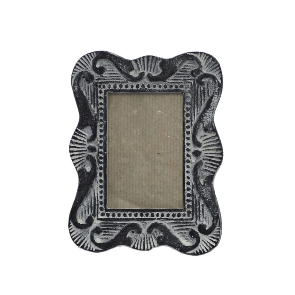 CHEMIN DE CAMPAGNE Cadre photo rectangulaire gris et blanc - 19 cm x 12,5 cm