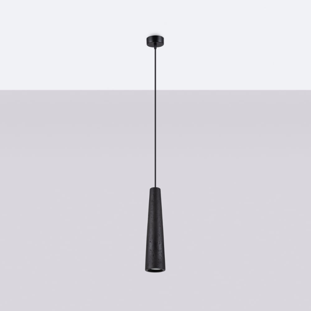 Suspension en béton, noir H: 125cm — vue 3