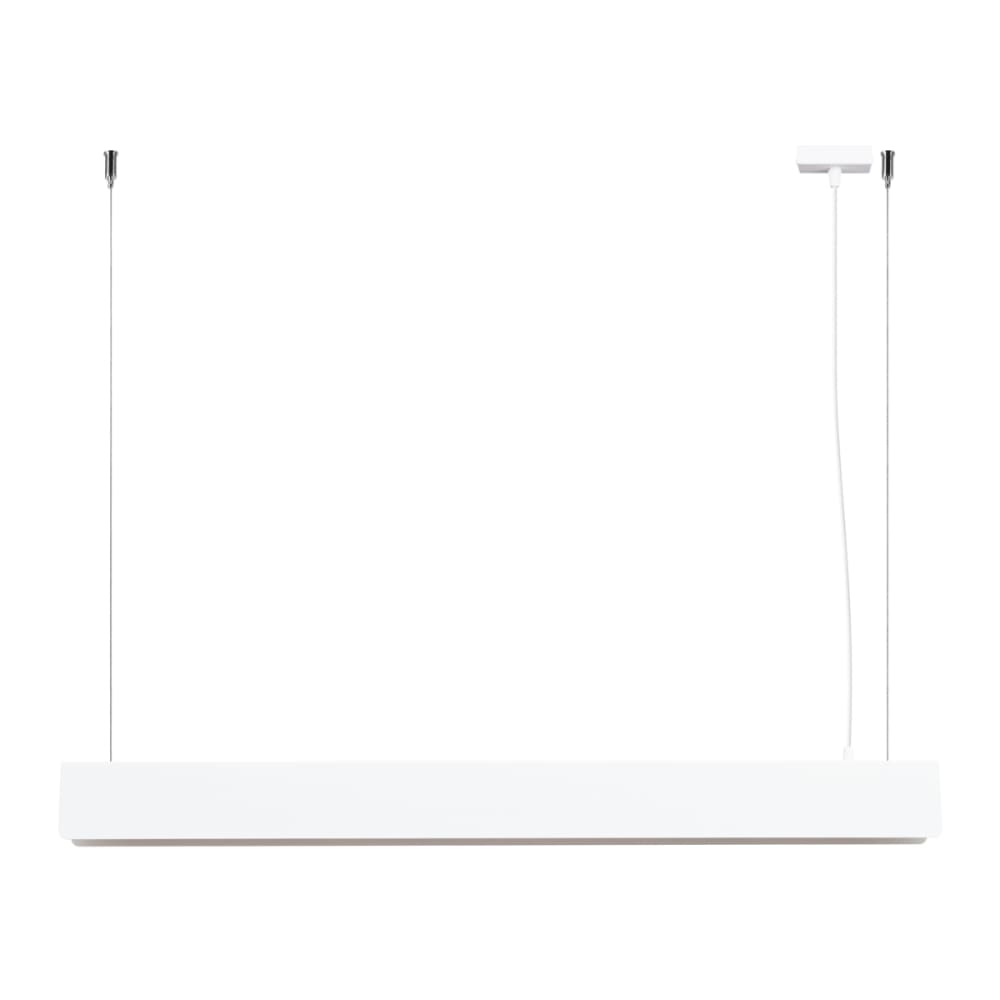 Lampe suspendue acier blanc H 120 cm