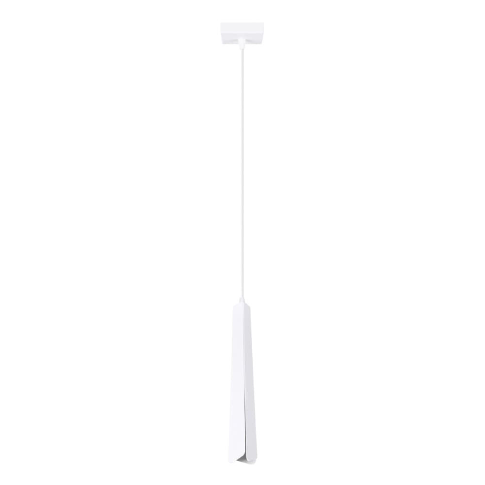 Lampe suspendue acier blanc H 120 cm