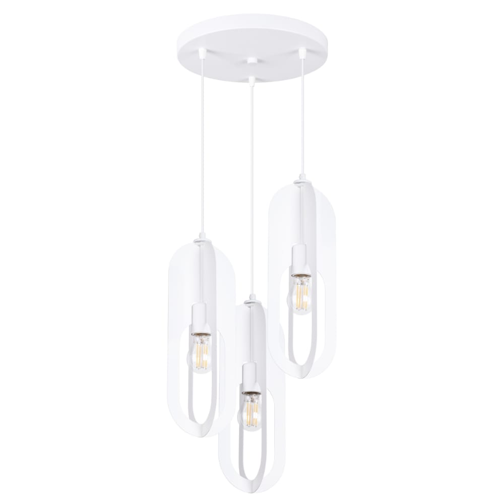 Sollux Lighting Pendelleuchten aus Stahl in Weiß style classic chic Weiß Stahl