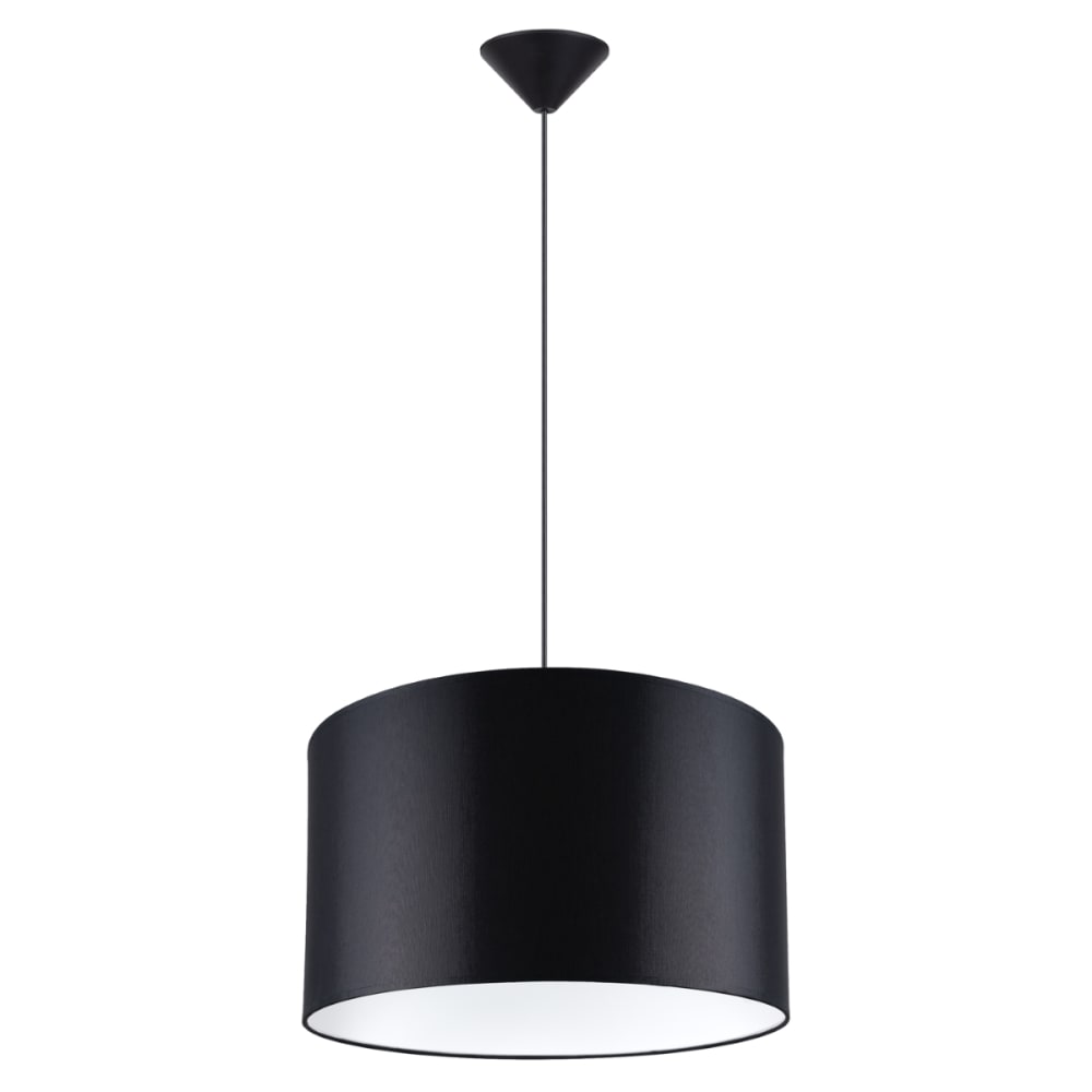 Sollux Lighting Pendelleuchten aus Stoff/PVC in Schwarz style classic chic Schwarz Stoff