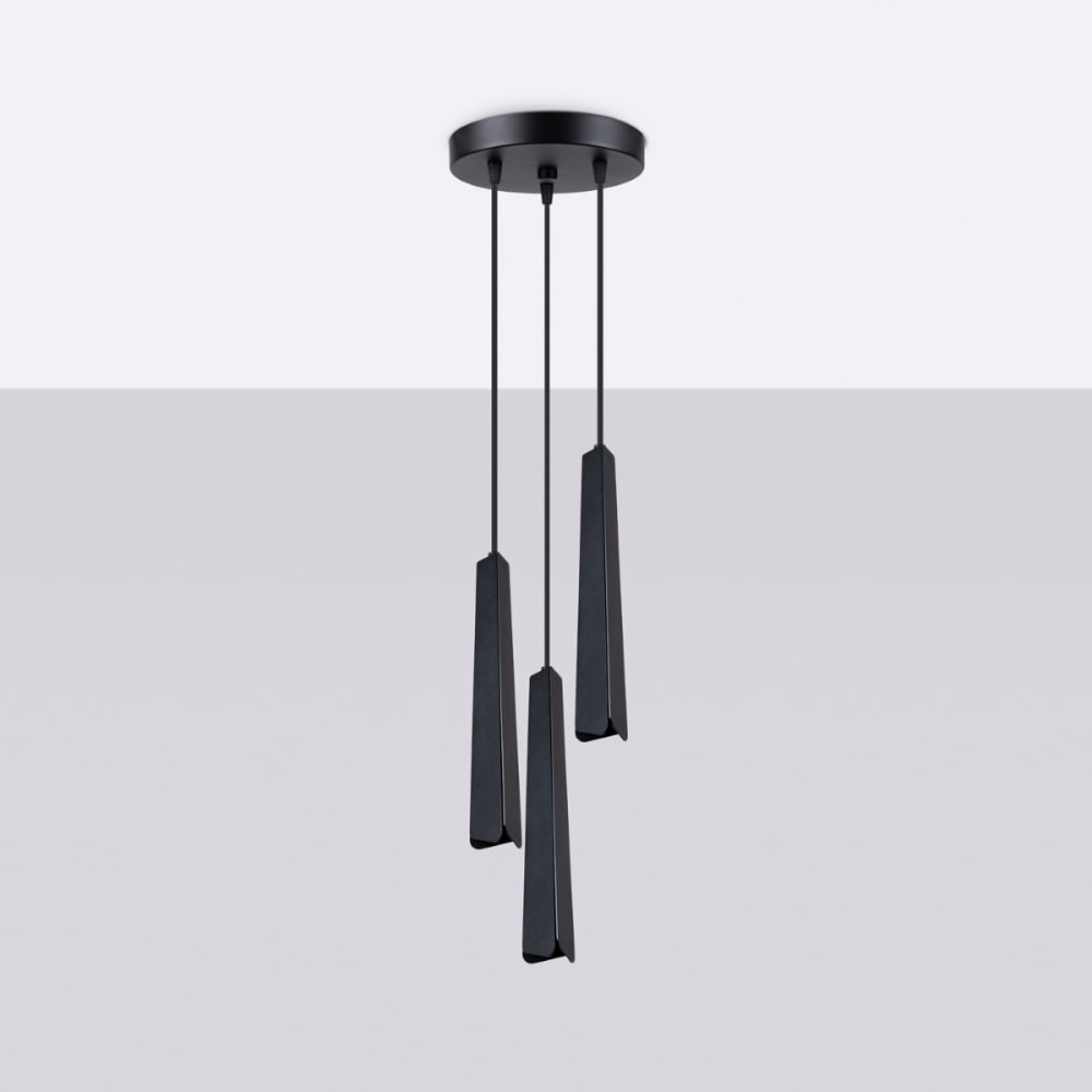 Suspension Acier Noir G9 3 Prysm — vue 3
