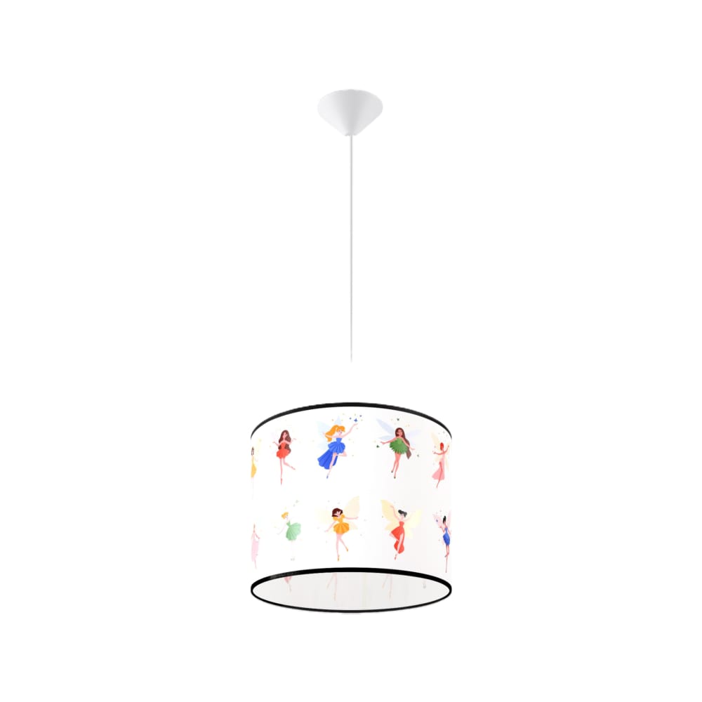Lampe suspendue PVC multicolore H 95 cm