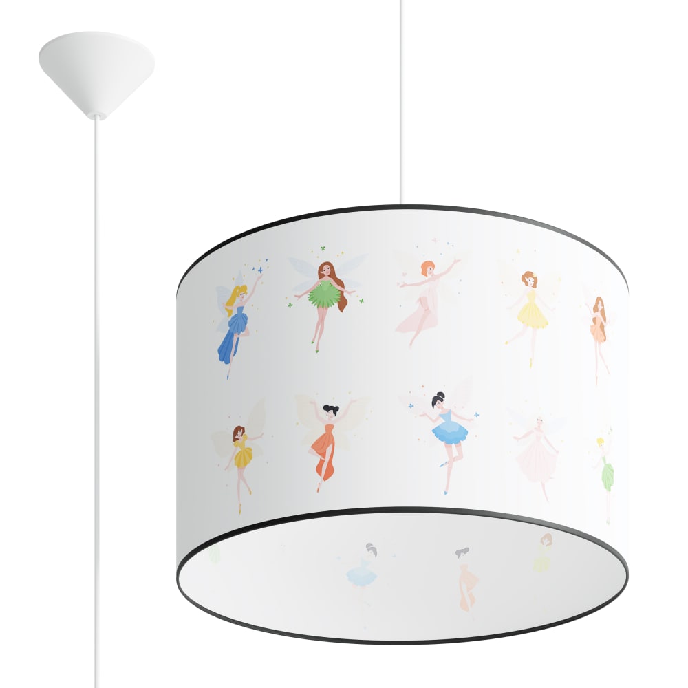 Lampe suspendue PVC multicolore H 95 cm