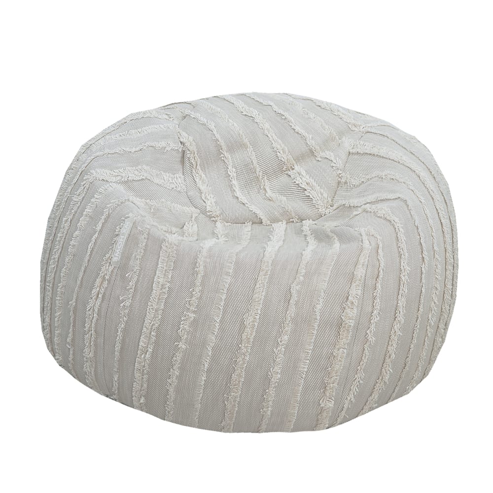 Pouf déhoussable en - frange