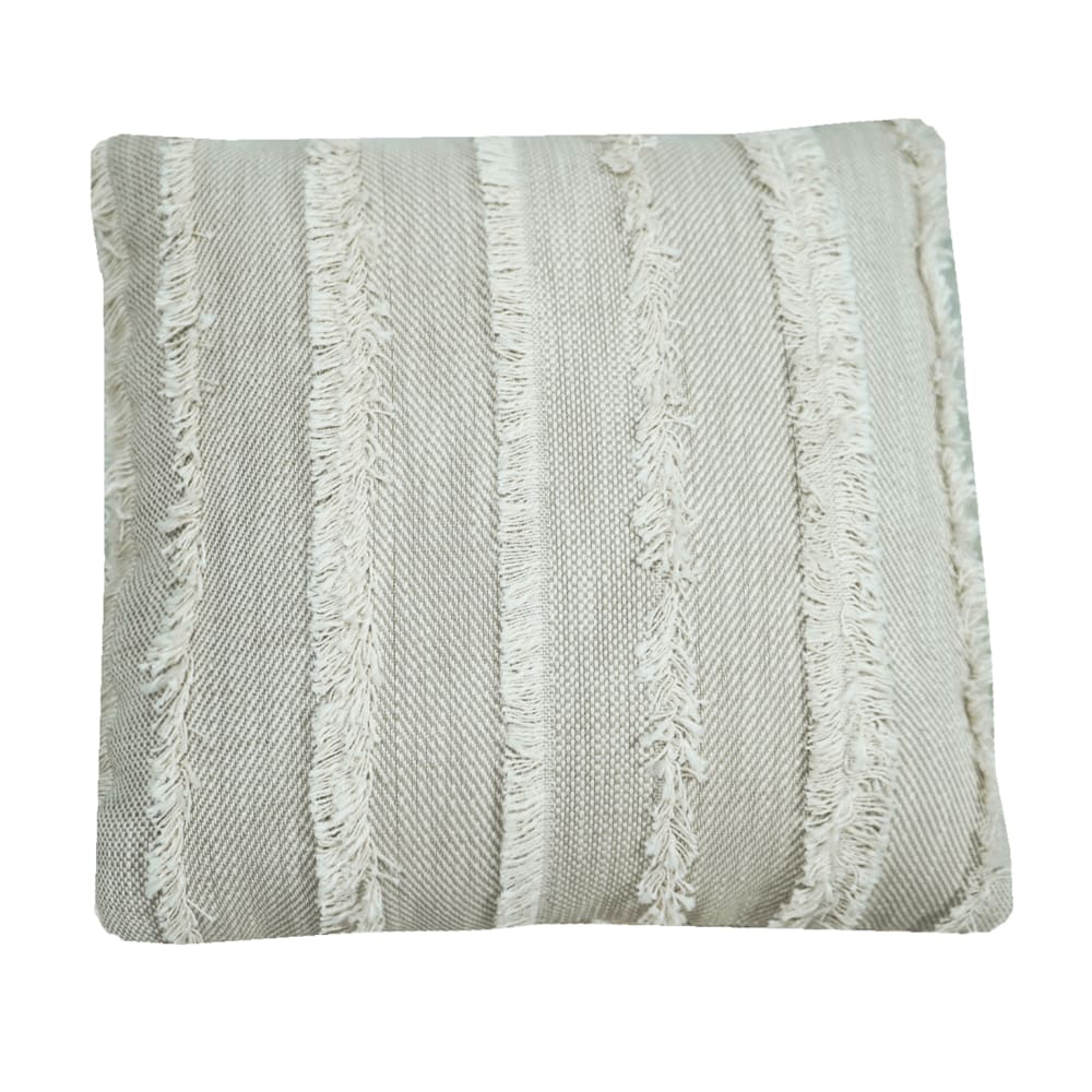 coussin en coton gris