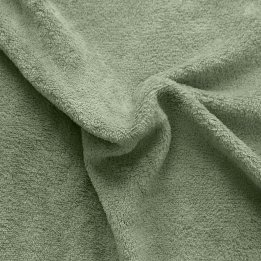 Couverture unie en molleton polyester vert clair 180x220 cm - Maisons du Monde