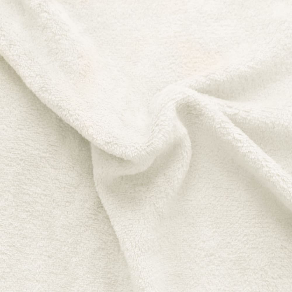 Couverture unie en molleton polyester ecru 180x220 cm - Maisons du Monde