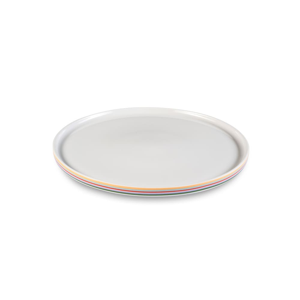 Assiette à dessert en grès multicolore