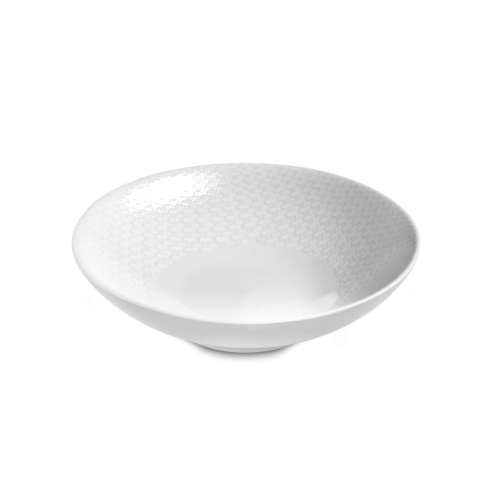 Assiette salade et pâtes en grès blanc