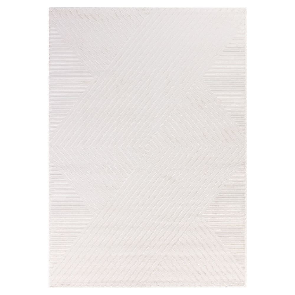 Tapis Noa laineux à motif en relief Crème 160x230cm