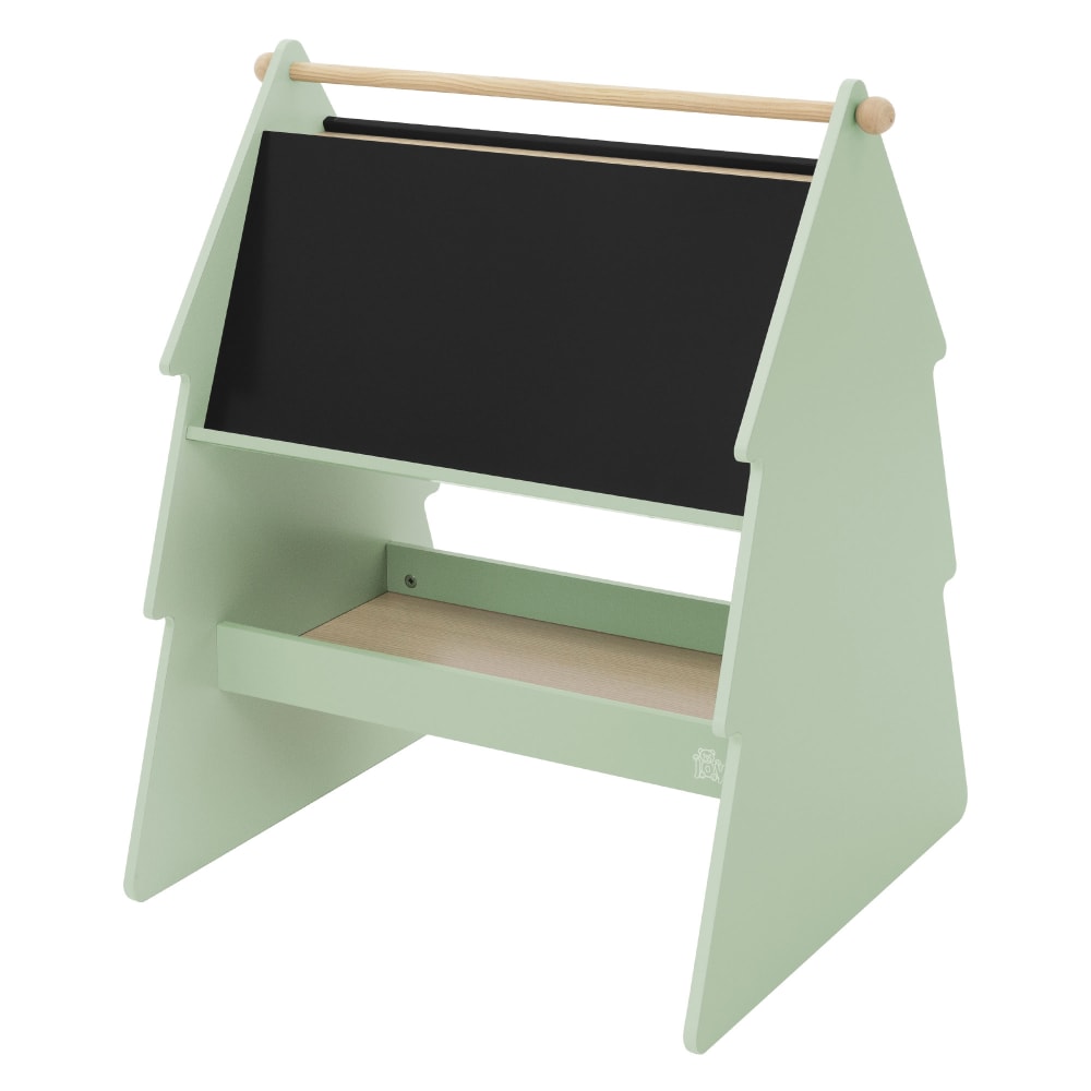 ECD Germany Kreidetafel Kinder Tanne, 68x60x80 cm, Grün-Natur GRÜN SPANPLATTE Kinder